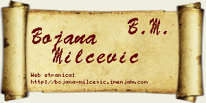 Bojana Milčević vizit kartica